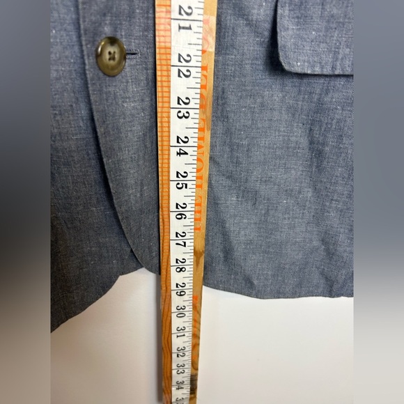 J.Crew LudLow Size 40s Mens Linen Sport Coat Blazer Gray Minimalist Old Money - Picture 8 of 16